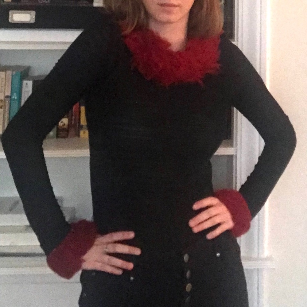 Red Furry Blouse